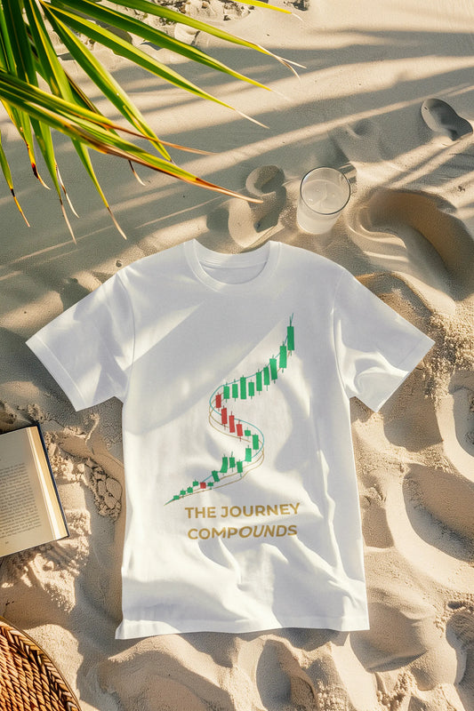 The Journey Compounds | Premium Investor Graphic T-Shirt