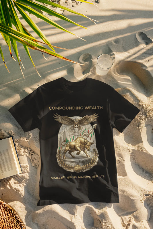 Compounding Wealth | Premium Wealth Mindset Graphic T-Shirt