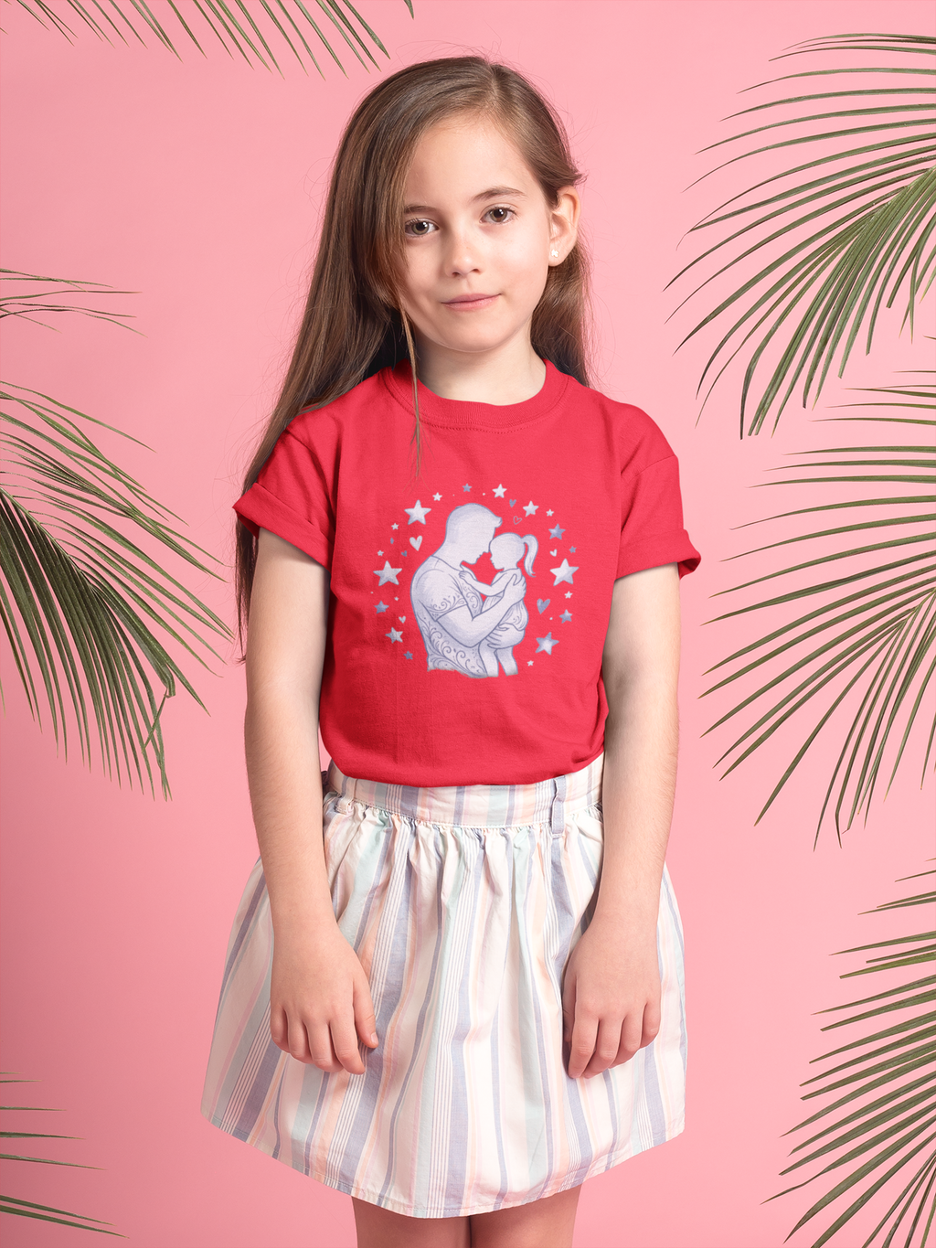 Daddy's Little Star Girls T-Shirt | Cute Father Daughter Tee