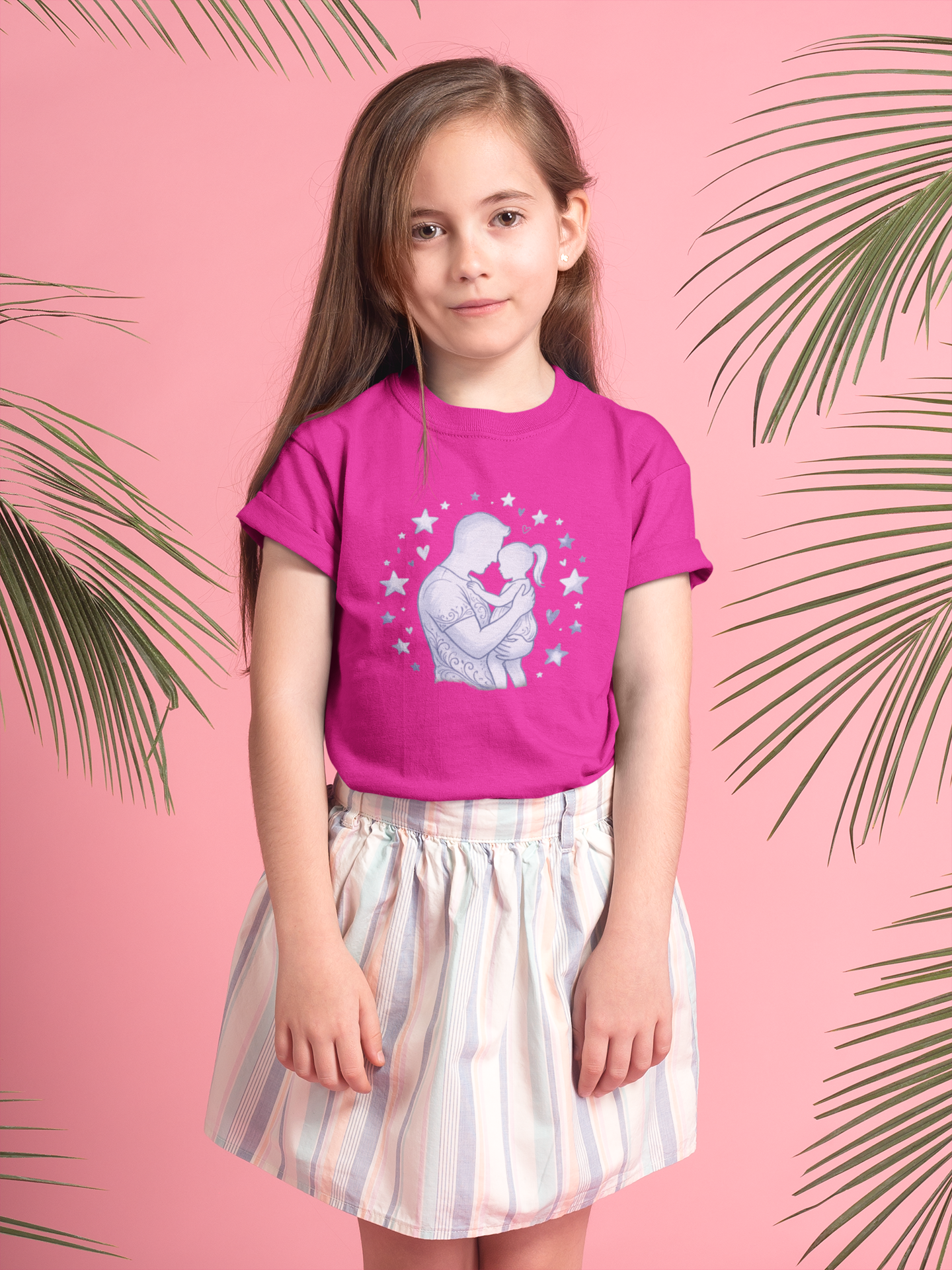 Daddy's Little Star Girls T-Shirt | Cute Father Daughter Tee