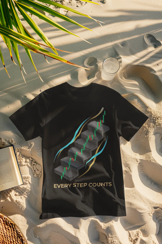 Every Step Counts | Premium Wealth Mindset Graphic T-Shirt