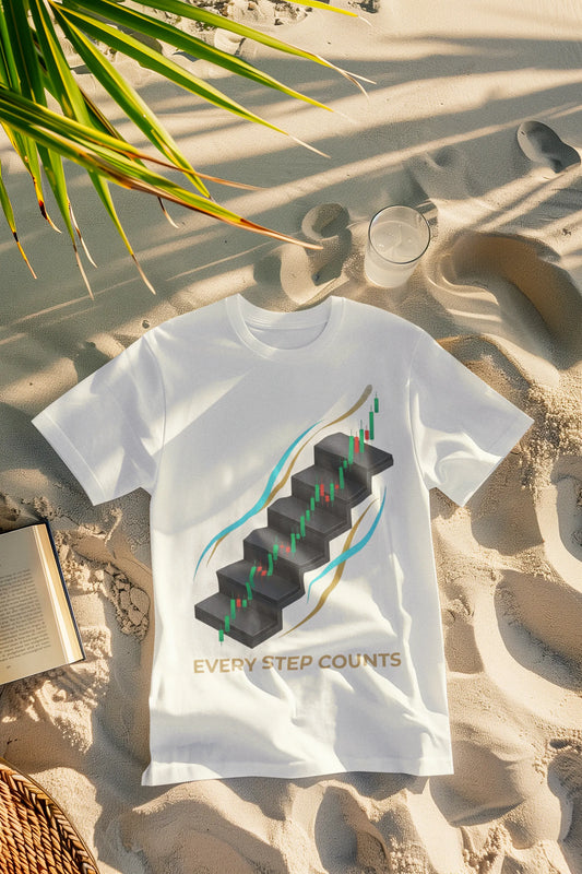 Every Step Counts | Premium Wealth Mindset Graphic T-Shirt