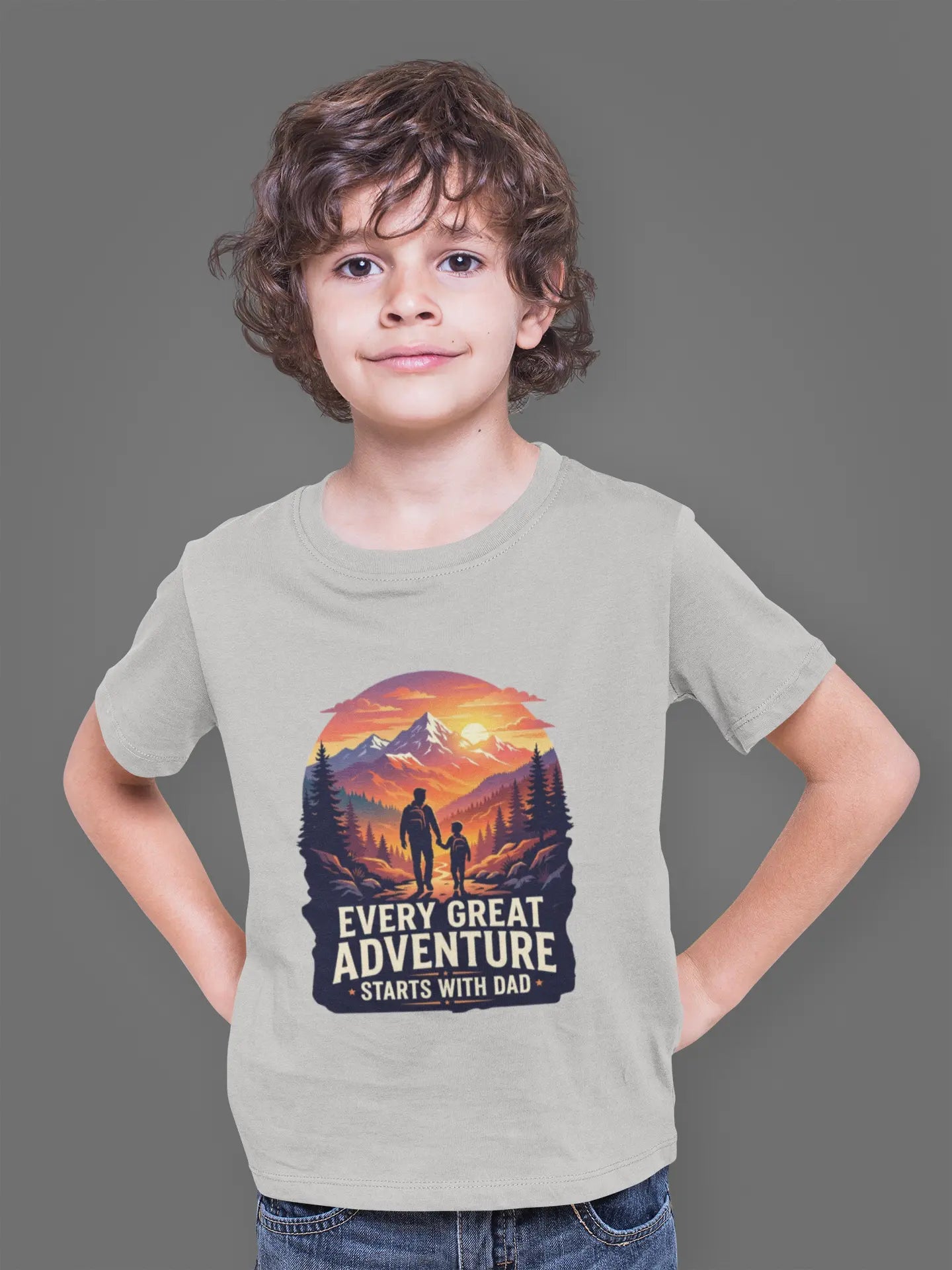 Every Great Adventure Starts With Dad Boys T-Shirt