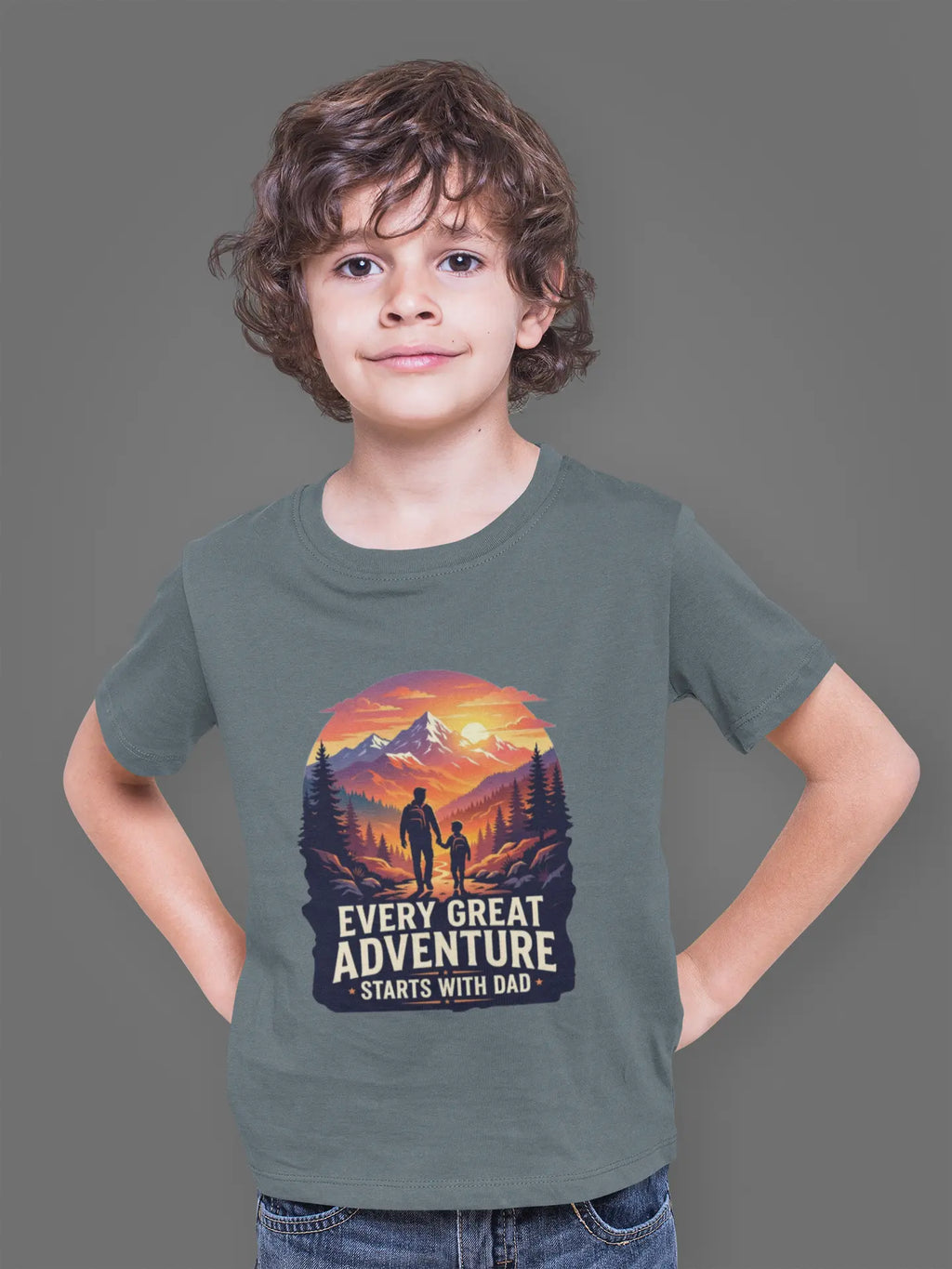 Every Great Adventure Starts With Dad Boys T-Shirt