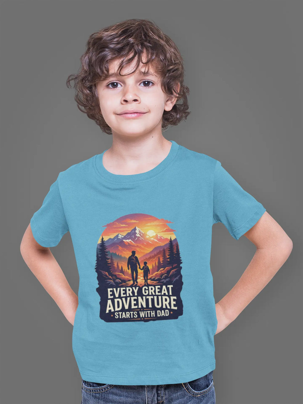 Every Great Adventure Starts With Dad Boys T-Shirt