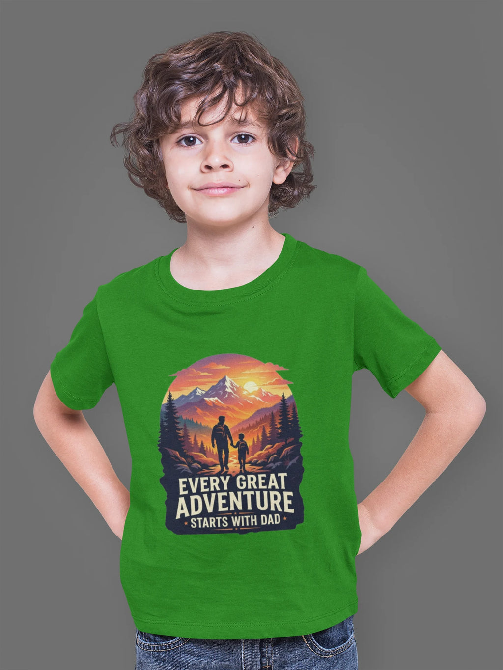Every Great Adventure Starts With Dad Boys T-Shirt