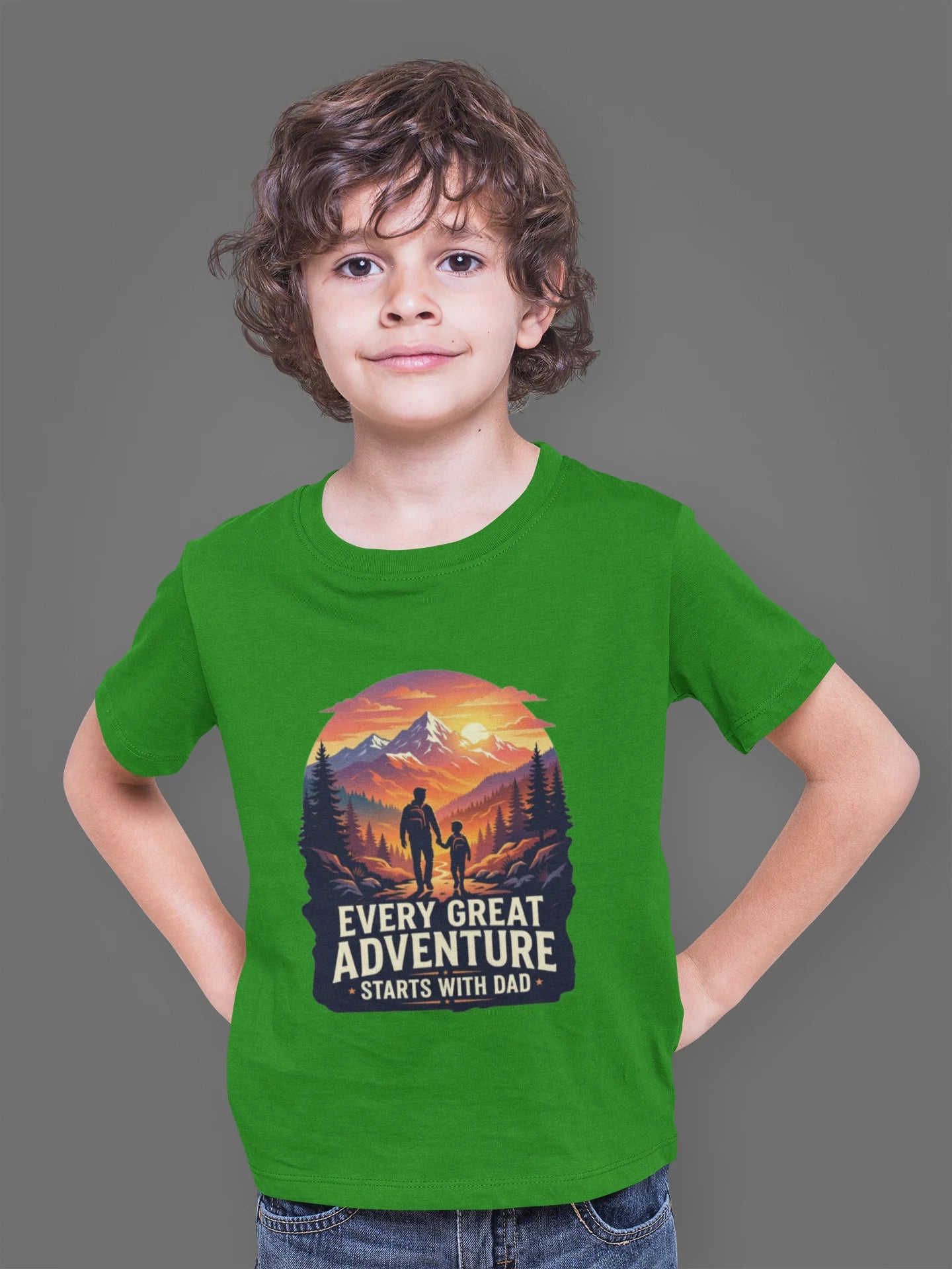 Every Great Adventure Starts With Dad Boys T-Shirt