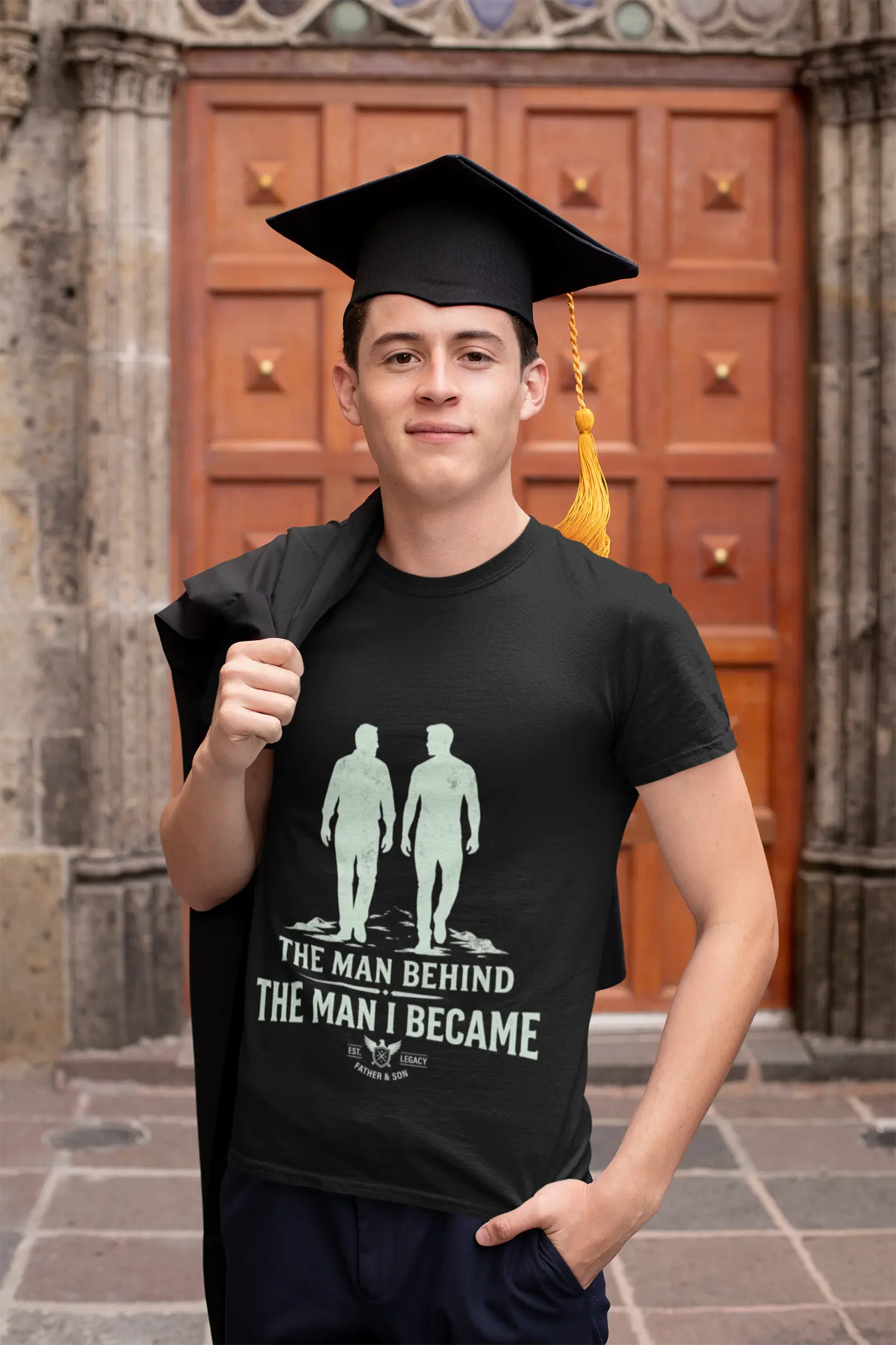 The Man Behind The Man I Became Father's Day T-Shirt