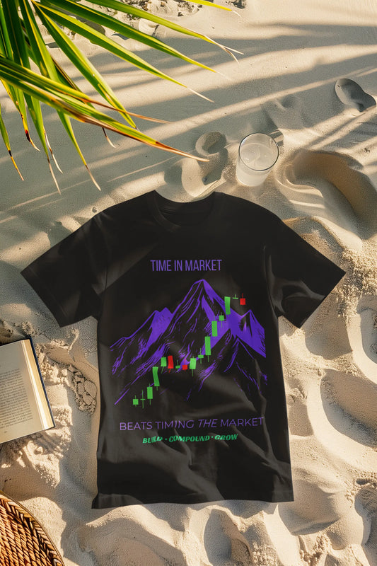 Time in the Market Beats Timing the Market | Premium Investor Graphic T-Shirt