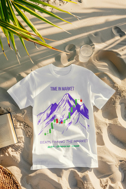 Time in the Market Beats Timing the Market | Premium Investor Graphic T-Shirt